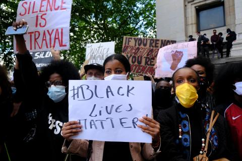 Protest tijdens Black Lives Matter